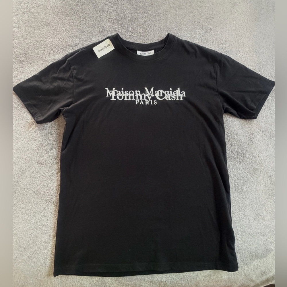 MM6 Maison Martin Margiela Black Short Sleeve Logo T Shirt